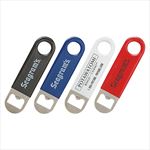 HST43490A Mini Vinyl Wrapped Paddle Style Stainless Steel Bottle Opener with custom imprint